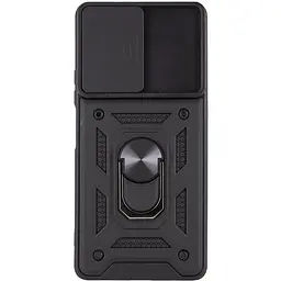 Ударостійкий чохол Camshield Serge Ring для Xiaomi Redmi Note 10 Pro / 10 Pro Max Чорний, TPU+PC, Шторка на камеру - мініатюра 4