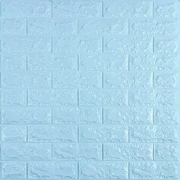 3D панель Sticker Wall самоклеюча 700x770x7мм цегла Блакитна 005-7 SW-00000658