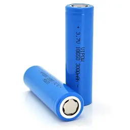 Акумулятор 18650 3000mAh, FlatTop, 3.7V, Blue Vipow (ICR18650-3000mAhFT)