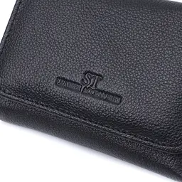 Красиве жіноче портмоне з монетницею з натуральної шкіри ST Leather 22728 чорне - мініатюра 9
