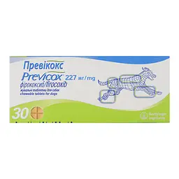 Протизапальний препарат Merial Previcox Boehringer Ingelheim Превікокс для собак та цуценят 227 мг 30 таблеток (57930) - мініатюра 3