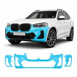 Антигравійна захисна бронеплівка за лекалами для BMW X3 G01 facelift 2021-2024 - передній бампер