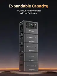 Зарядна станція Aferiy AF-P280, 2800 Вт, 2048 Вт/год (електростанція для дому, UPS, ДБЖ) - мініатюра 2
