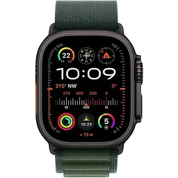 Смарт-годинник Apple Watch Ultra 2 GPS + Cellular 49mm Black Titan. Case w. Dark Green Alpine Loop - Large (MX4T3) - мініатюра 2