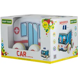 Іграшка текстильна Baby Team Машинка Швидка допомога (8420) - мініатюра 4