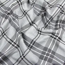 Простирадло Cosas на резинці фланель 80х160 basalt tartan, чорний (Flannel_BasaltTartan_80x160x20) - мініатюра 5