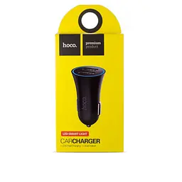 Автомобільний зарядний пристрій Hoco UC204 Car Charger 2USB 2.4 A Чорний - мініатюра 2