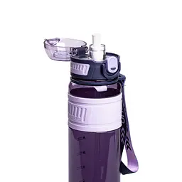 Пляшка для води спортивна Houo 1 л з фліп кришкою, фіолетовий Yiwu HP-14-33V - мініатюра 3