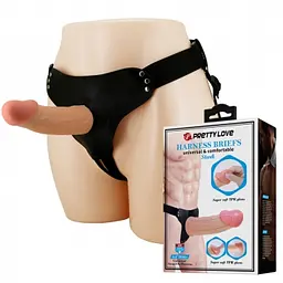Страпон Pretty Love Harness Briefs Stark - мініатюра 3
