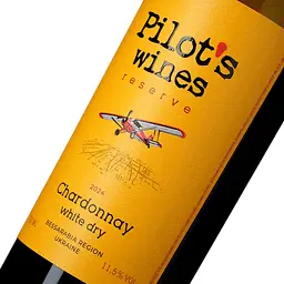 Вино Pilot’s Wines Шардоне Reserve біле сухе 0.75 л - мініатюра 6