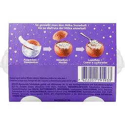 Шоколад молочний Milka Snow Balls зі шматочками печива Орео 4 шт. х 28 г - мініатюра 3
