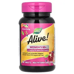 Витамины для возраста 50+ Alive! Women's 50+ Complete Multivitamin 50 таблеток Nature's Way vit0006239 - миниатюра 3