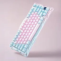 GravaStar Клавіатура механічна GravaStar Mercury K1 Lite 80keys, GravaStar x BSUN Grey, BT/WL/USB, Lumen Rose - мініатюра 10