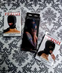 Маска з відкритими очима та ротом Taboom, чорна, One Size - мініатюра 5
