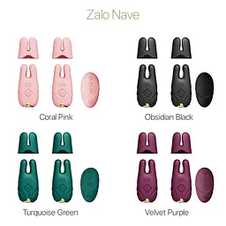 Смарт-вібратор для грудей Zalo - Nave Coral Pink, пульт ДК, робота через додаток - мініатюра 8