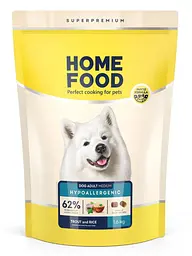 Гіпоалергенний корм для собак середніх порід Home Food з фореллю та рисом 1,6кг