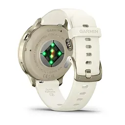 Смарт-годинник Garmin Venu 4 41 мм Lunar Gold з бежевим силіконовим ремінцем - мініатюра 2