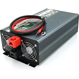 Інвертор напруги Demuda DMDPSW-1500W, 12V/220V, 1500W з правильною синусоїдою, 2 універсальні розетки, 2 USB, Rj 45, клемні дроти, Q6 - мініатюра 2