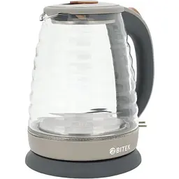 Електрочайник Bitek BT-3110, з підсвічуванням, 2400W, 1.8L, Gray