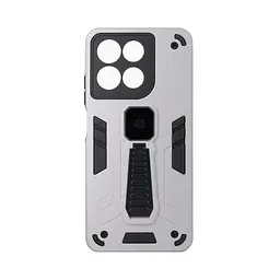 Чехол для Motorola G57 Power 5G, Proover, серый, с подставкой и магнитом, противоударный, ударопрочный, бронированный, панель-накладка, защита всего корпуса, термополиуретан (TPU) + поликарбонат (PC), ArmorStandart (ARM89739)
