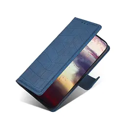 Чохол-книжка Skin Feel Crocodile Texture для iPhone 14 - синій - мініатюра 3