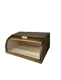 Хлібниця деревʼяна Класична Темна 38x27x17см - мініатюра 3