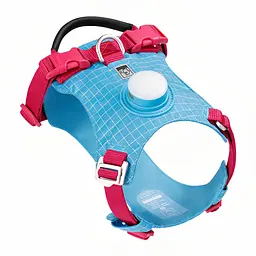Шлея для собак Truelove TLH6771 з LED-підсвічуванням і тримачем для GPS-трекера Блакитний, M - мініатюра 2