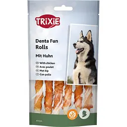 Ласощі Trixie Denta Fun Chewing Rolls для собак Паличка для чищення зубів з куркою 12 см 70 г 6 шт (арт.31325)