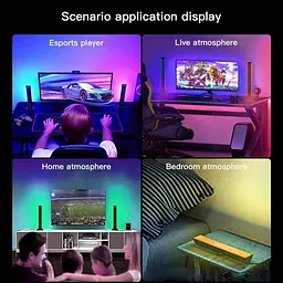 Настільна LED лампа RGB 5V Panel 1 Bluetooth dual pack USB interface with app Black - мініатюра 3