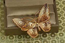 Брошка Xuping Jewelry метелик Павиче око золотиста - мініатюра 2