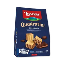 Вафлі Loacker Quadratini Chocolate 250г.