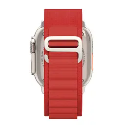 Ремінець для Apple Watch 49/46/45/44/42 (Series 1-3), червоний, Alpine Loop Alpina Band, тканинний поліестеровий ремінець для смарт-годин, дихаючий, для активного відпочинку та спорту, ArmorStandart (ARM81047) - мініатюра 6