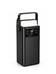 Портативный аккумулятор 60000 mAh 22.5W с быстрой зарядкой и LED-фонарем для смартфонов Черный (37261159)