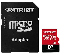 Карта пам'яті MicroSDXC 1TB UHS-I/U3 Class 10 Patriot EP A1 R90/W80MB/s + SD-adapter (PEF1TBEP31MCX)