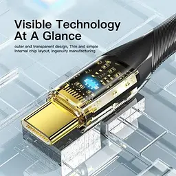 Кабель Essager USB Type-C to USB Type-A PD QC 7A Cable 100W 2м, чорний (EXCT-XJA01-P) - мініатюра 7