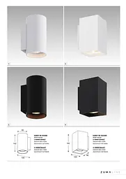Бра Zuma Line 92697 SANDY WL SQUARE WHITE - мініатюра 3