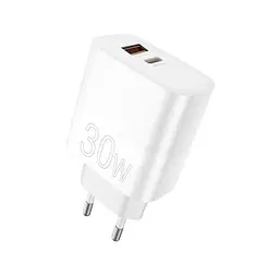 Зарядний пристрій адаптер живлення WUW-C208 30 W PD USB-C + USB QC 3.0 18 W
