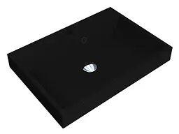 Умивальник Miraggio VARNA 600 BLACK (0002614) Mirasoft, Матовий, Накладний/Врізний, Чорний