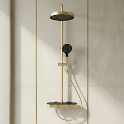 Душова система з виливом Rea Creo brushed gold REA-P0361 - мініатюра 3