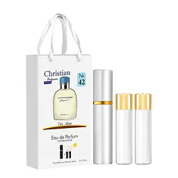 Парфуми чоловічі Christian Light Blue Homme №42 подарункові з атомайзером 3 шт. по 12 мл