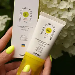 Сонцезахисний BB-крем для обличчя SPF30+ Ivory VitaSun Tone-Up BB-Cream All Day Protect SPF30+ HiLLARY 40 мл - мініатюра 8
