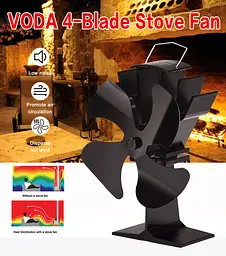 Вентилятор для печей і топок на тепловії енергії Eco fan Mini stove - мініатюра 5