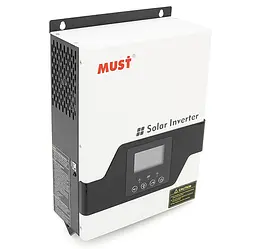 UPS ДБЖ гібридний інвертор MUST PV18-1012-VMPK, 1000W, 12 V, струм заряду 10/20A, MPPT (60А, 105 Vdc) - мініатюра 1