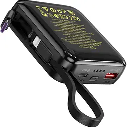Зовнішній акумулятор Hoco Q23 Blade 10000mAh 22.5W Black [612647] [109961] - мініатюра 3