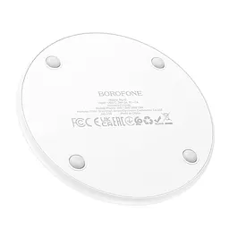 Бездротовий зарядний пристрій BOROFONE BQ40 Crown desktop wireless fast charger Білий - мініатюра 3
