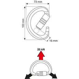Карабін Camp Triad 3Lock Silver (1060-3142) - мініатюра 3