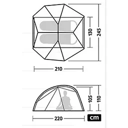 Намет Naturehike Star River UL CNK2450WS022 двомісний ультралегкий коричневий - мініатюра 2