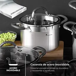 Каструля з кришкою MasterPro Foodies collection, 5 л (BGMP-1502-BK) - мініатюра 4