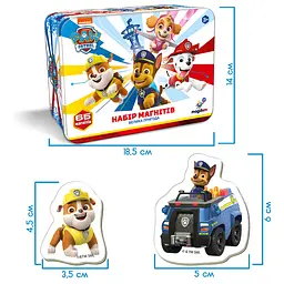 Набір магнітів Magdum Paw Patrol Щенячий патруль Велика пригода (ML4034-16) - мініатюра 5