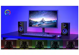 Компьютерные колонки 2.0 REAL-EL RS415 20Вт RGB Bluetooth Black - мініатюра 9
